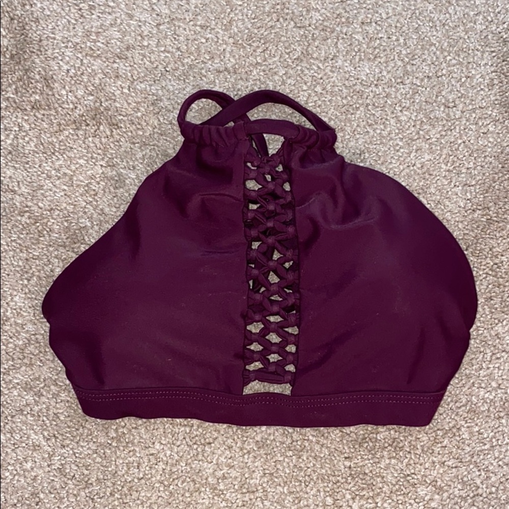 Maroon bikini top